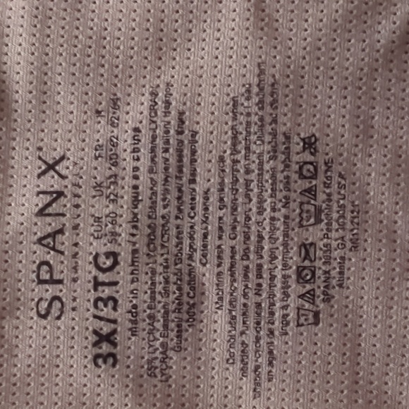 Spanks Understatements Laser Cut Lightweight Stretch Cafe Au Lait Thong Size 3X - Picture 5 of 5